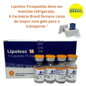 Lipoless Tirzepadida Mounjaro 15mg 4 Ampolas Com registro Sanitario. 