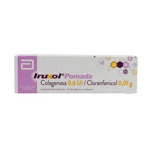 Pomada Iruxol Colagenasa Cloranfenicol, é indicado para a limpeza de lesões de pele: feridas, escaras e fissuras.