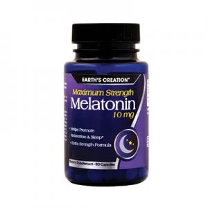 Melatonin 10mg Earth's Creation  com 60 cápsulas